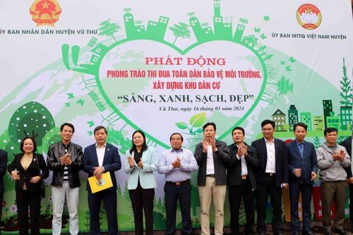 Huyện đầu tiên của tỉnh Thái Bình phát động xây dựng khu dân cư sáng, xanh, sạch, đẹp