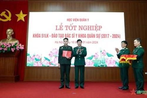 Học viện Quân y tổ chức Lễ tốt nghiệp đào tạo bác sĩ y khoa quân sự cho học viên Lào và Campuchia