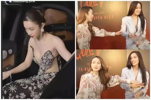 Jun Vũ diện váy 'thiếu trên hụt dưới', phải vất vả che chắn