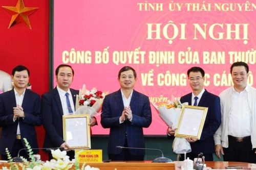 Thái Nguyên công bố quyết định của Ban Thường vụ Tỉnh ủy về công tác cán bộ