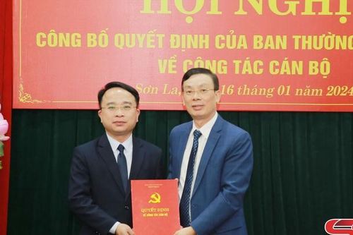 Công bố quyết định của Ban Thường vụ Tỉnh ủy về công tác cán bộ