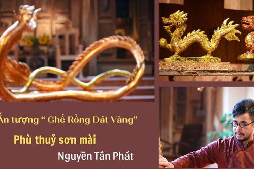 Ấn tượng ' Ghế Rồng Dát Vàng' của phù thủy sơn mài Nguyễn Tấn Phát