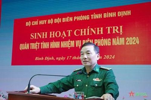 Bộ đội Biên phòng tỉnh Bình Định sinh hoạt chính trị đầu năm 2024