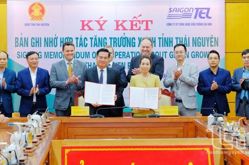 Ký kết bản ghi nhớ hợp tác tăng trưởng xanh tỉnh Thái Nguyên
