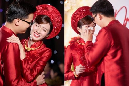 Diễn viên 'Thương ngày nắng về' bật khóc vì hạnh phúc trong ngày ăn hỏi
