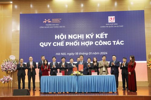 Ký kết Quy chế phối hợp công tác giữa Nhà xuất bản Chính trị quốc gia Sự thật và Trường Đại học Công nghệ Giao thông vận tải