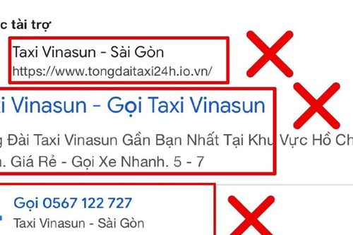 Cảnh báo trang web giả mạo thương hiệu và tổng đài Vinasun