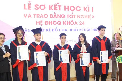 25 SV mỹ thuật ứng dụng Trường ĐH KD&CN Hà Nội nhận bằng tốt nghiệp