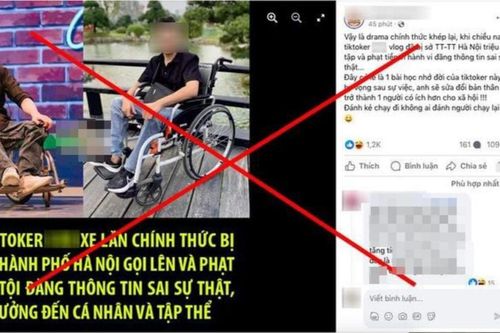 Thực hư việc Tiktoker bị phạt 7,5 triệu đồng do bài đăng 'bị đuổi khỏi quán vì ngồi xe lăn'