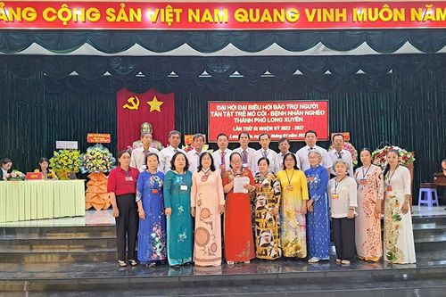 Bà Hồ Trường Ngọc Sang đắc cử Chủ tịch Hội Bảo trợ người tàn tật, trẻ mồ côi và bệnh nhân nghèo TP. Long Xuyên nhiệm kỳ 2022 – 2027