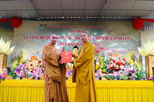 Lễ công bố, trao quyết định bổ nhiệm trụ trì chùa Tịnh Lâm (H.Thạch Hà, Hà Tĩnh)