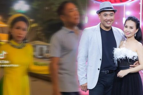 Cẩm Ly được chồng nhạc sĩ 'hộ tống' đi diễn show cuối năm, có hành động khẳng định tình cảm