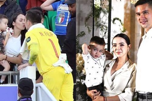 Thủ môn Nguyễn Filip được vợ, con sang Qatar 'tiếp lửa', sẵn sàng cho trận Việt Nam gặp Indonesia