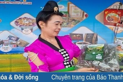 Ấn tượng không gian trưng bày các sản phẩm nông nghiệp, làng nghề tại Tuần Văn hóa, Du lịch Điện Biên - Thanh Hóa