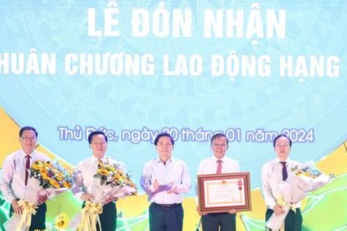 Tròn 3 năm thành lập, 'thành phố trong lòng thành phố' đầu tiên nhận Huân chương Lao động