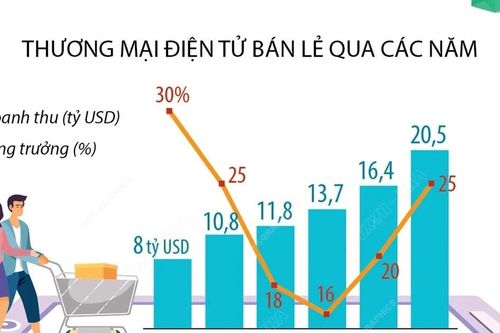 Thương mại điện tử Việt Nam tăng trưởng 25% trong năm 2023