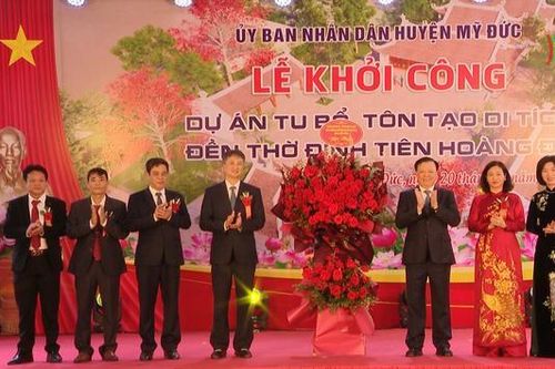Mỹ Đức khởi công dự án tu bổ di tích hơn 8.200m2