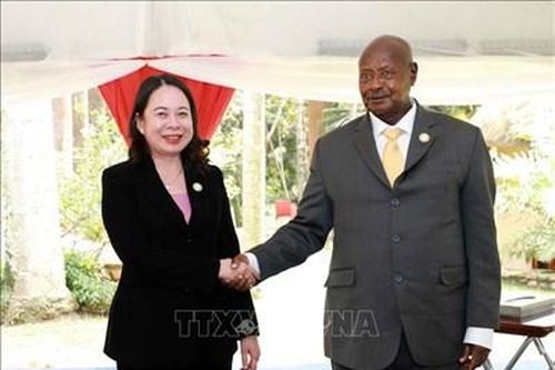 Phó chủ tịch nước Võ Thị Ánh Xuân hội kiến Tổng thống Uganda Yoweri Museveni