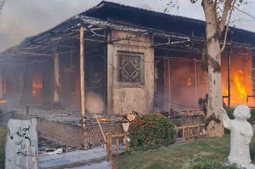 Hà Nam: Cháy tại Chùa Phật Quang, nhiều nội thất bị thiêu rụi