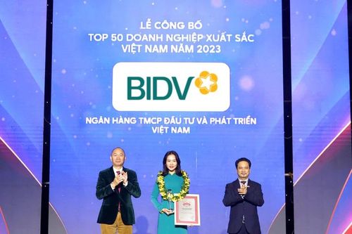BIDV giữ vững vị trí tốp 50 doanh nghiệp xuất sắc Việt Nam năm 2023