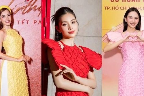 Chiếc áo dài 'vạn người mê', được tận 5 nàng hậu chọn mặc trong dịp Tết Giáp Thìn