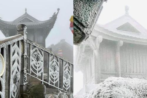 Nhiều nơi miền núi phía Bắc xuất hiện băng giá: Chùa Đồng (Yên Tử) đẹp như phim cổ trang