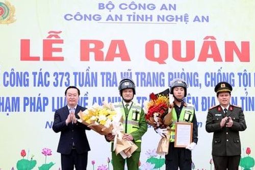 Công an Nghệ An ra mắt Tổ công tác tuần tra vũ trang từ 6 lực lượng