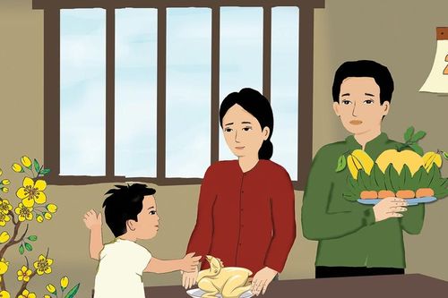 Mâm cúng tất niên của mẹ