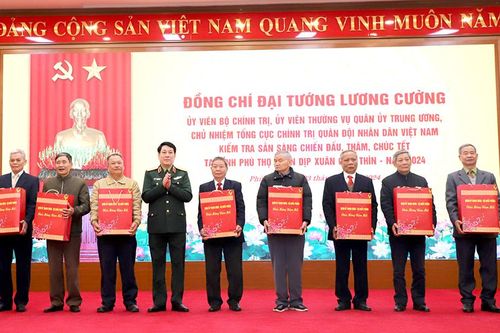 Đại tướng Lương Cường thăm và chúc Tết tại tỉnh Phú Thọ