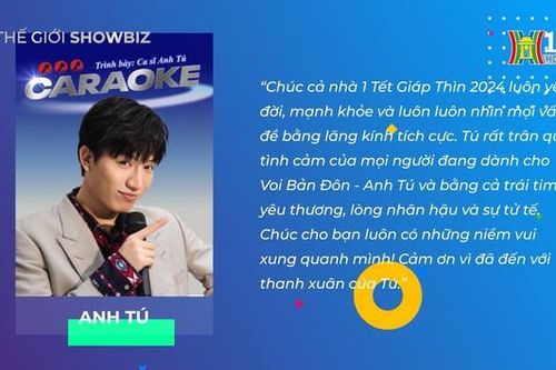 'Voi Bản Đôn' Anh Tú hát 'Caraoke' tặng khán giả dịp Tết