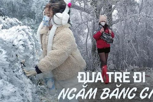 Đăng ảnh con gái ngắm băng giá trên đỉnh Mẫu Sơn, người mẹ bất ngờ bị dân mạng chỉ trích