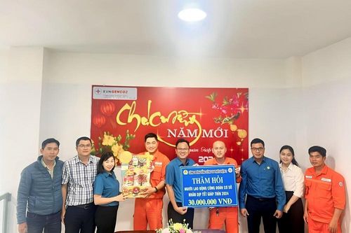 Công đoàn EVNGENCO2 thăm hỏi và chúc Tết người lao động Thủy điện An Khê – Ka Nak