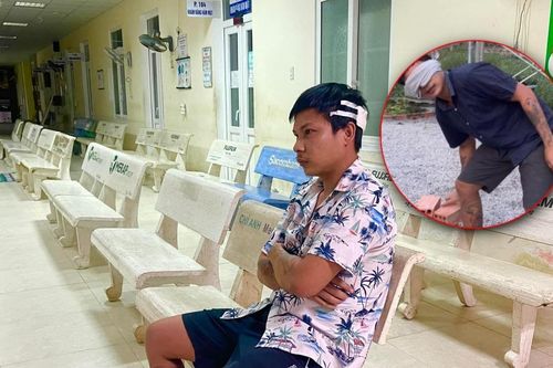 Lộc Fuho thẩn thờ ở bệnh viện với vết băng bó sau đầu, lên mạng than phiền buồn bã
