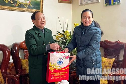 Lãnh đạo thành phố Lạng Sơn thăm, tặng quà tết người có công