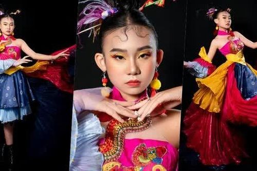 Mẫu nhí Lưu Dương Bảo Ngân thần thái chuẩn mẫu trên sàn diễn Nhà hát múa rối Việt Nam