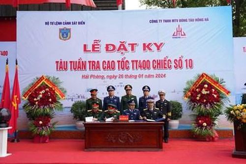 Cảnh sát biển Việt Nam đặt ky tàu tuần tra cao tốc TT - 400 chiếc số 10