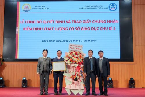 Đại học Luật, Đại học Huế đạt kiểm định chất lượng cơ sở giáo dục chu kỳ 2