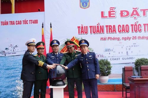 Khởi công đóng mới tàu TT-400 chiếc số 10 của Cảnh sát Biển Việt Nam