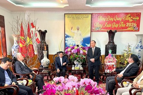 Đoàn đại diện Tòa Giám mục Giáo phận Kon Tum thăm, chúc Tết Tỉnh ủy Gia Lai