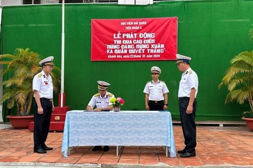 Học viện Hải quân phát động đợt thi đua cao điểm mừng Đảng, mừng Xuân năm 2024