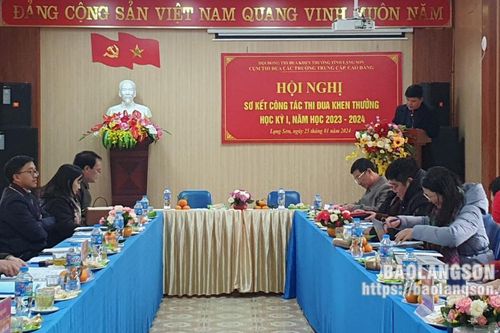 Cụm Thi đua các trường trung cấp, cao đẳng sơ kết công tác thi đua, khen thưởng học kỳ I