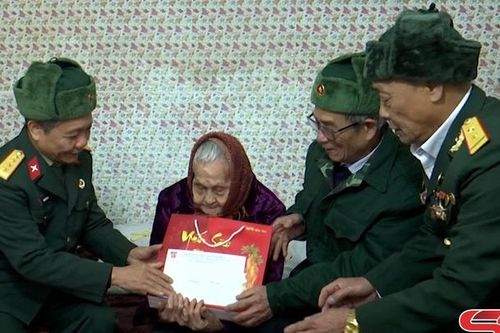 Thăm, tặng quà, chúc Tết mẹ Việt Nam Anh hùng Nguyễn Thị Diệp