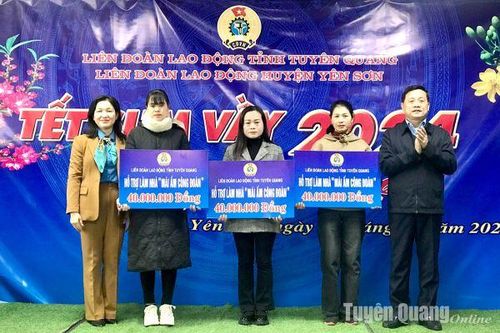 LĐLĐ huyện Yên Sơn tổ chức Chương trình 'Tết sum vầy - Xuân chia sẻ' năm 2024