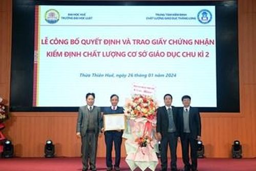 Trường đại học Luật đạt chất lượng cơ sở giáo dục chu kỳ 2