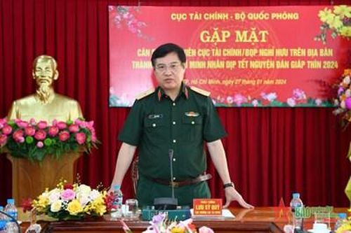 Thiếu tướng Lưu Sỹ Quý chủ trì gặp mặt cán bộ nghỉ hưu khu vực phía Nam, Cục Tài chính, Bộ Quốc phòng