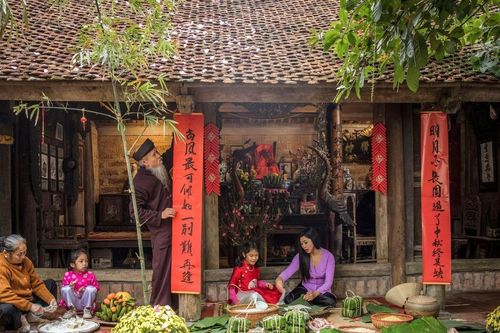 Được về quê ăn Tết với bố mẹ là vui sướng nhất