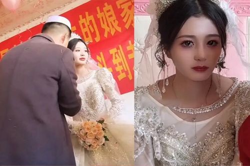 Chú rể tươi rói trong hôn lễ, cô dâu nước mắt lưng tròng vì bị ép cưới
