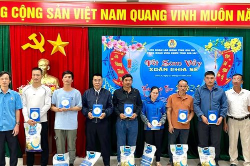 Công đoàn Viên chức tỉnh Gia Lai trao 30 suất quà Tết cho đoàn viên có hoàn cảnh khó khăn