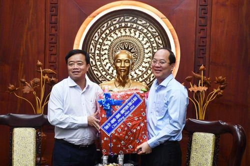 Chủ tịch UBND tỉnh Huỳnh Quốc Việt thăm, chúc Tết Thành ủy và UBND TP Hồ Chí Minh