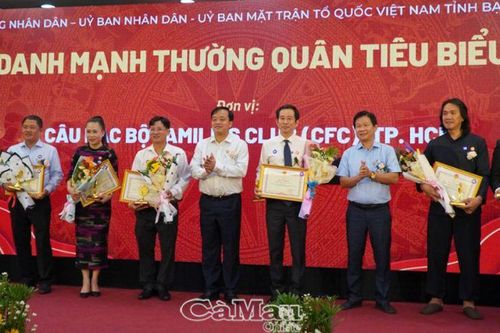 Vinh danh mạnh thường quân tại TP Hồ Chí Minh đóng góp cho quê hương Cà Mau
